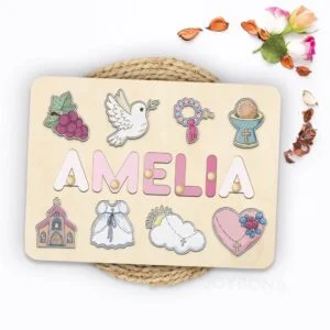 Christening Gift for Girls - Wooden Name Puzzle