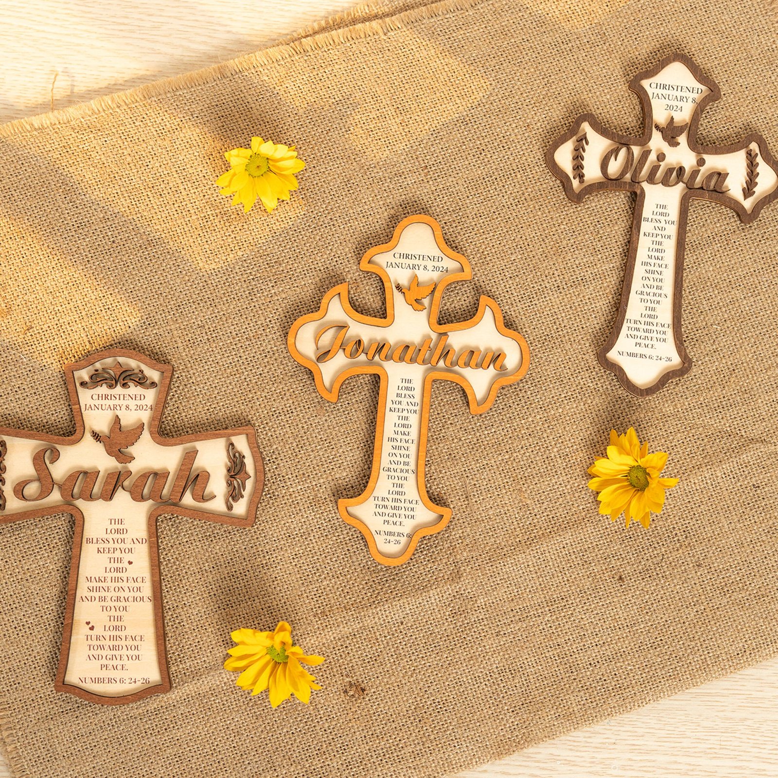 Wooden Baptism Crosses