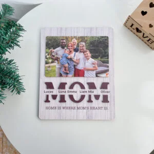 Mom Sign Photo With Kids Names | Personalized Mom Photo Sign  MD13