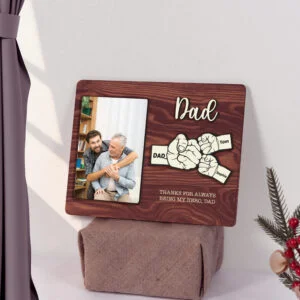 Personalized Dad Fist Bump Photo Frame FD13