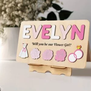 Personalized name puzzle with pegs