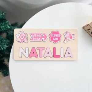 Flower Girl Gift Name Puzzle - Ask Flower Girl