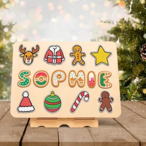 Christmas Name Puzzle Gift for Baby