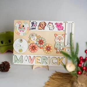 Personalized Busy Board Newborn Gift A12