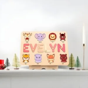 Animals Puzzle Customizable Name Puzzle for Baby