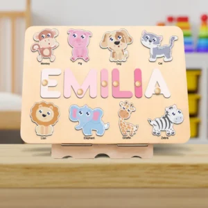 Animals Wooden Name Puzzle | Girl Gifts | Gift for Kids